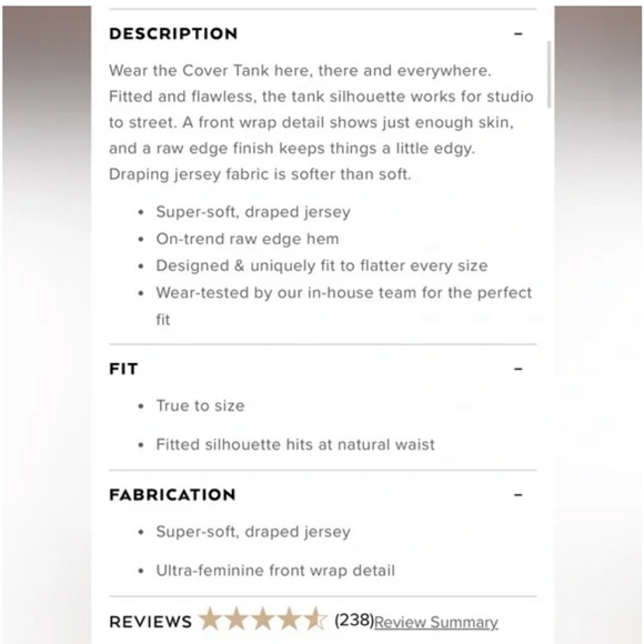 ALO Yoga Charcoal knotted cover tank size large - Picture 6 of 6